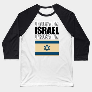 Flag of Israel Baseball T-Shirt